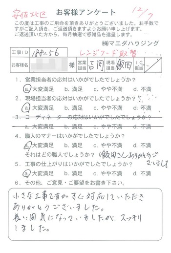 お客様の声一覧 マエダハウジング 広島県実績no 1の水まわりリフォーム